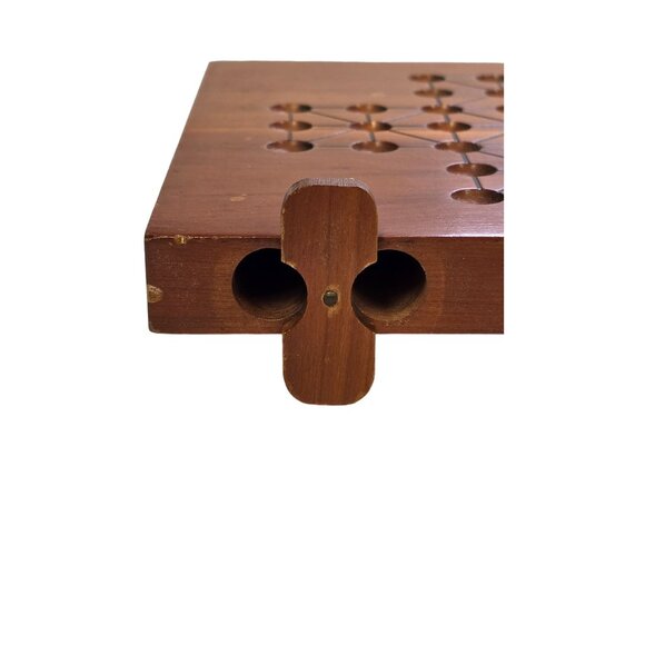 Vtg Berea College Kentucky Handcrafted Wooden Chinese Checkers Board Game 8x8 - Picture 7 of 12